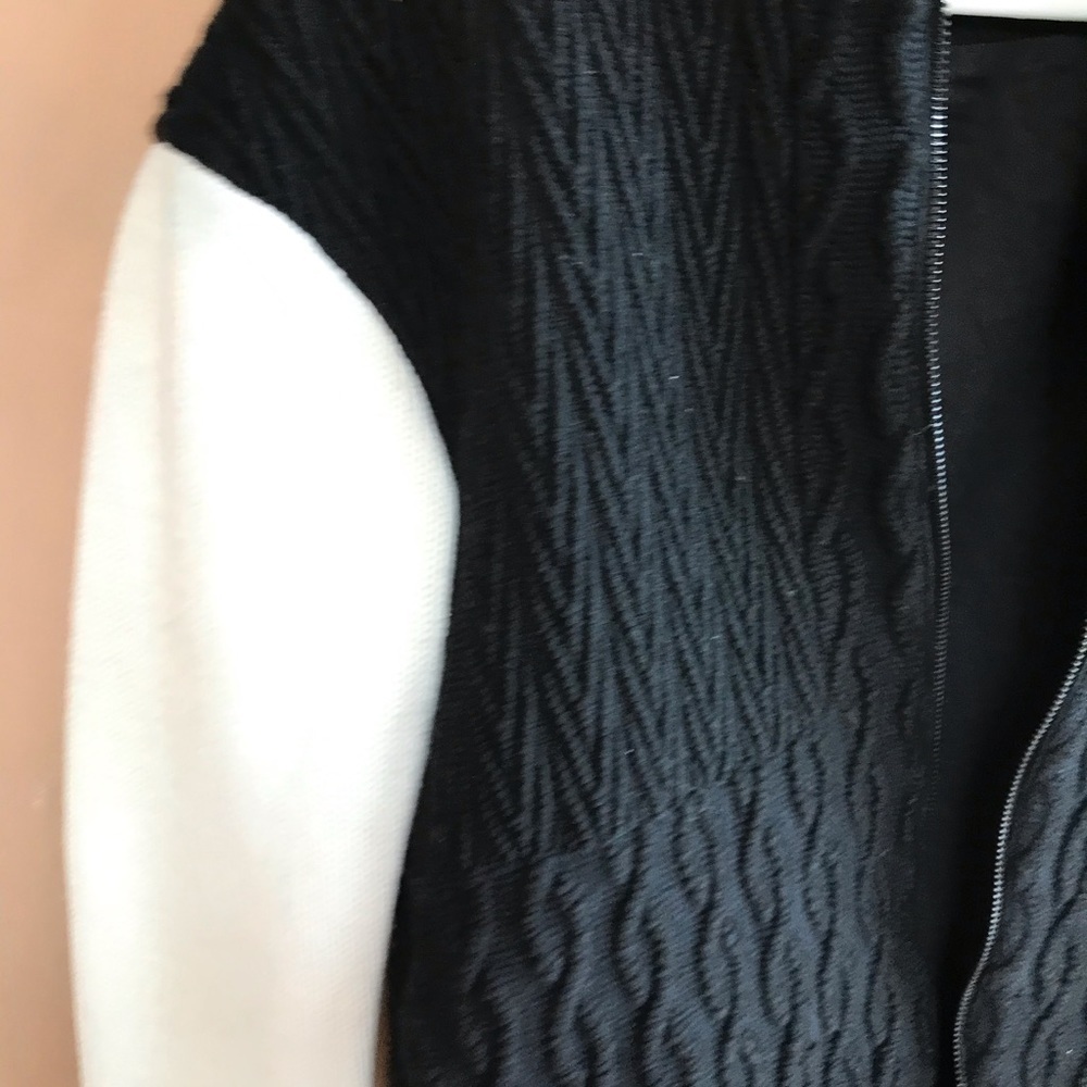 Tibi / Bomber Knit Jacket Varsity Patchwork Cable - image 5